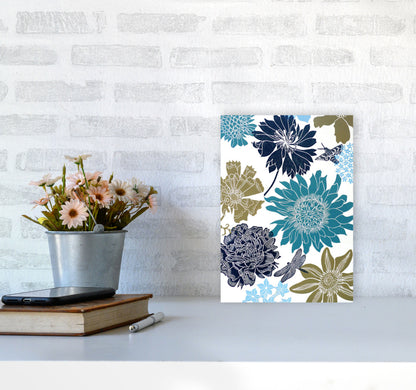 CottageGarden 9 postcard Art Print by Kate Heiss A4 Black Frame