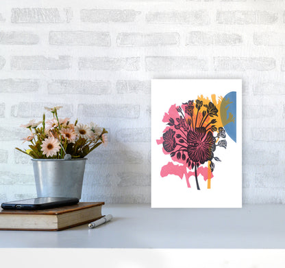 Geranium Art Print by Kate Heiss A4 Black Frame