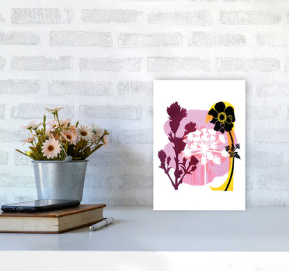 Japanese Anemone Art Print by Kate Heiss A4 Black Frame