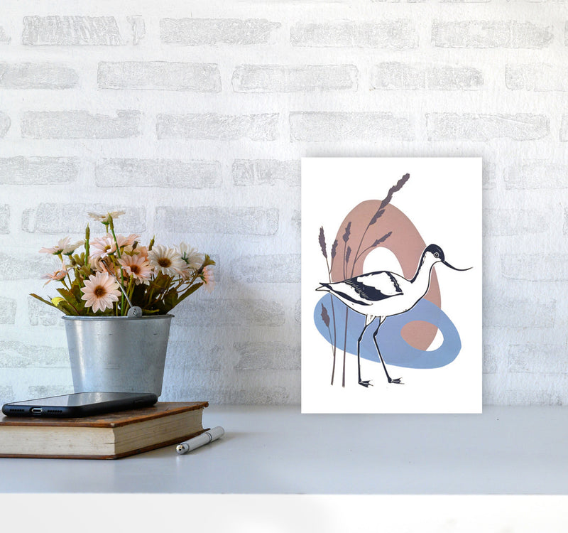 Avocet At Thornham Art Print by Kate Heiss A4 Black Frame