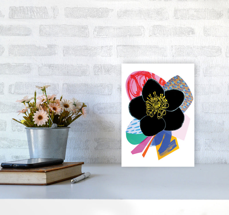 Hellebore 2 Series 1 Art Print by Kate Heiss A4 Black Frame
