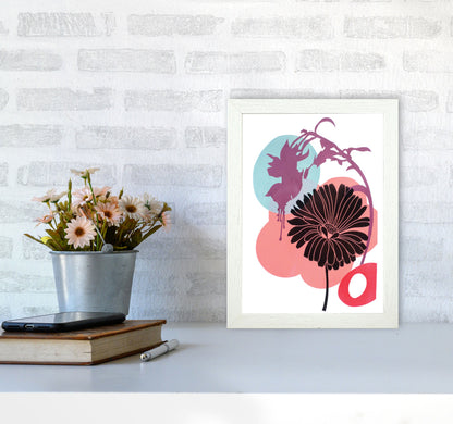 Fuschia Art Print by Kate Heiss A4 Oak Frame