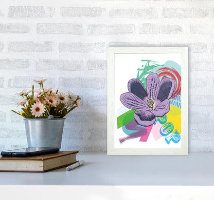 Crocus 1 Series 1 Art Print by Kate Heiss A4 Oak Frame