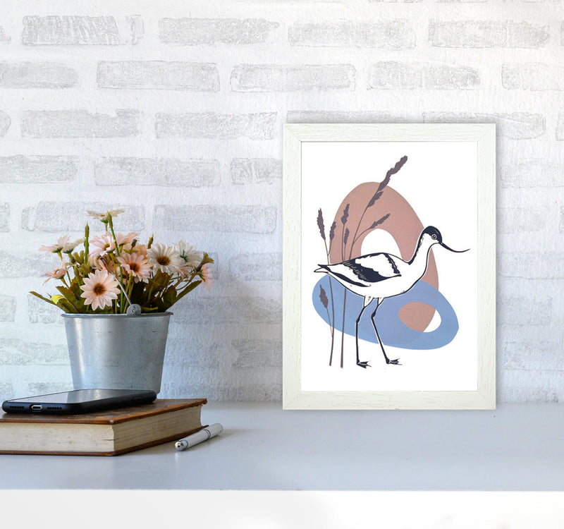 Avocet At Thornham Art Print by Kate Heiss A4 Oak Frame