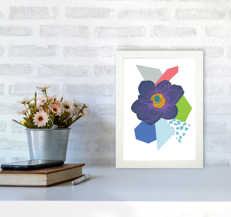 Anemone 5 Series 1 Art Print by Kate Heiss A4 Oak Frame