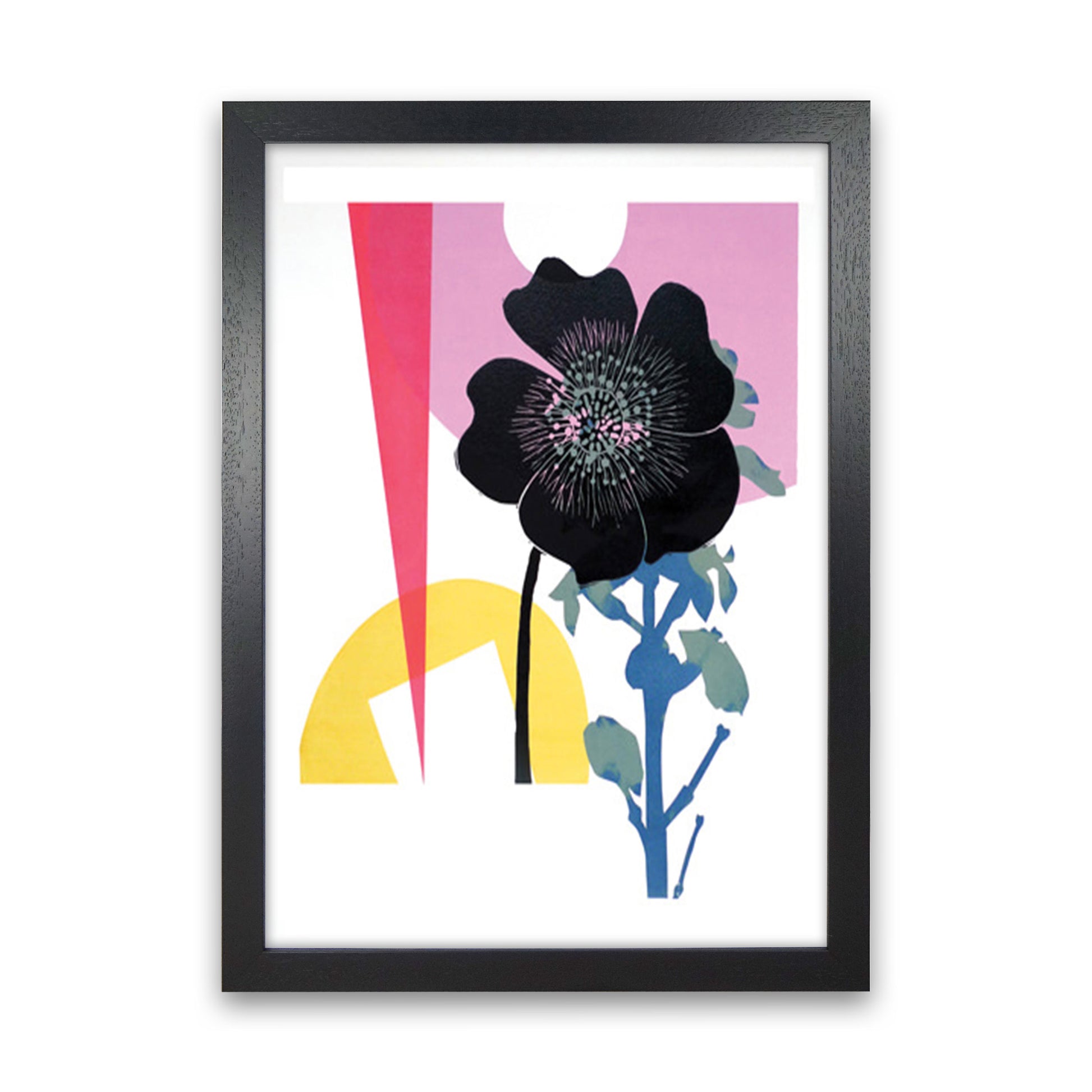 Rananculus Acris Art Print by Kate Heiss Black Grain