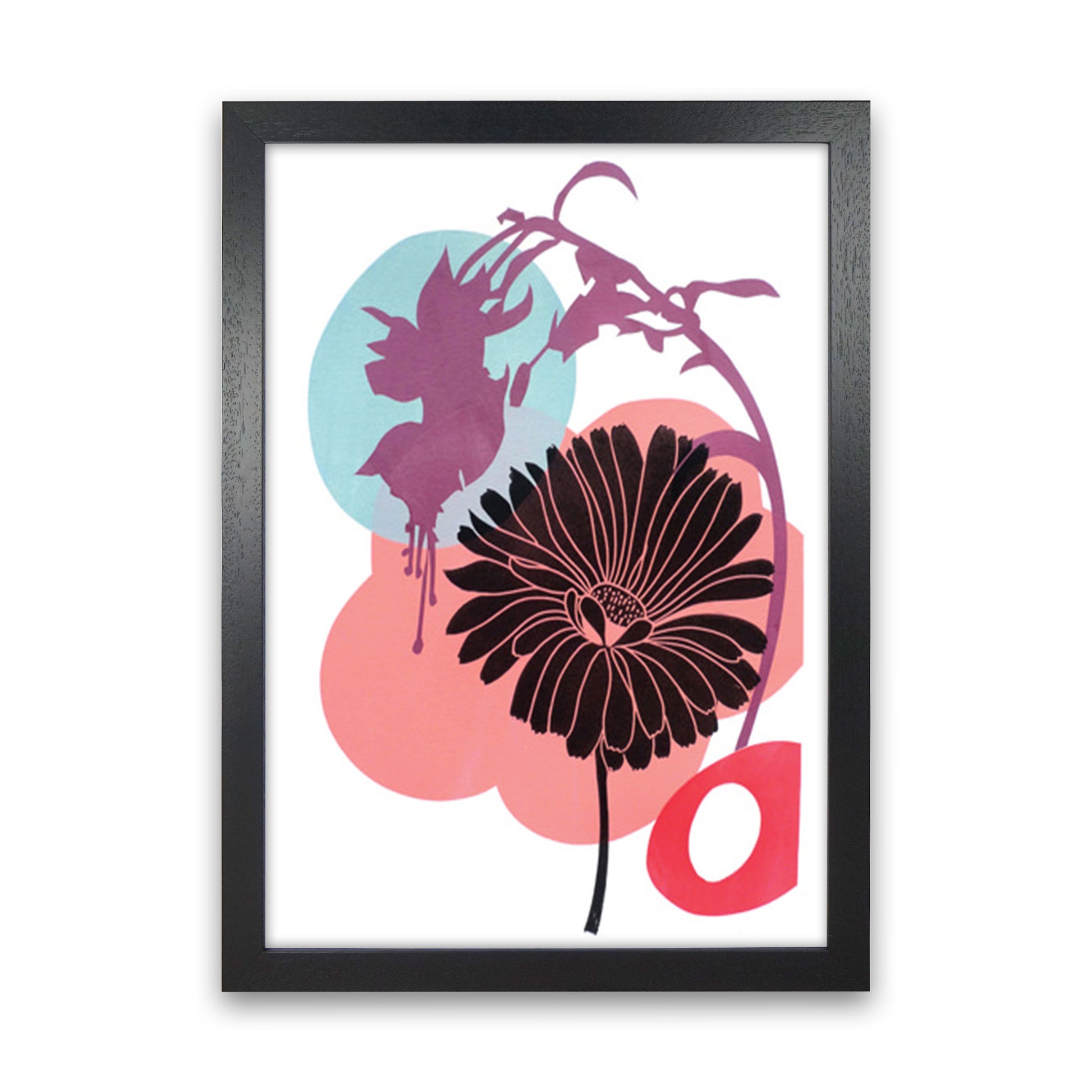 Fuschia Art Print by Kate Heiss Black Grain