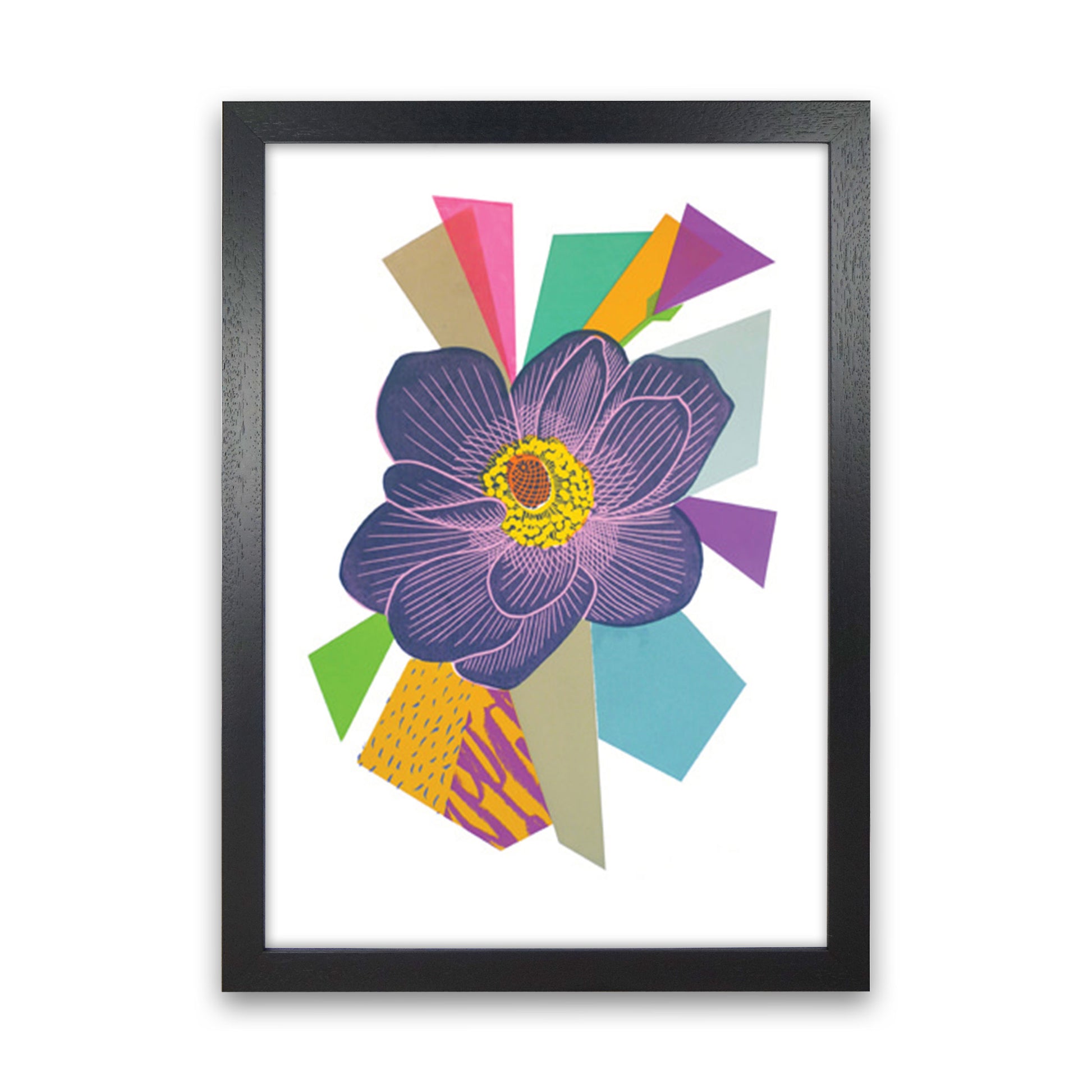 Anemone1 Series 1 Art Print by Kate Heiss Black Grain