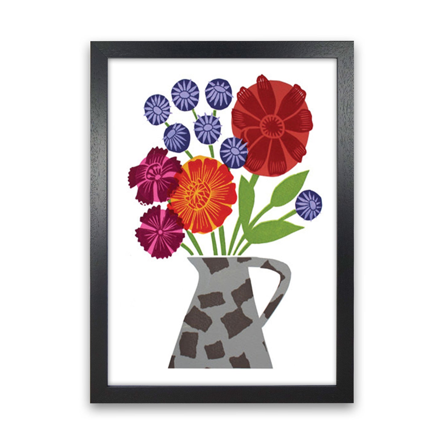 PatchVase Art Print by Kate Heiss Black Grain