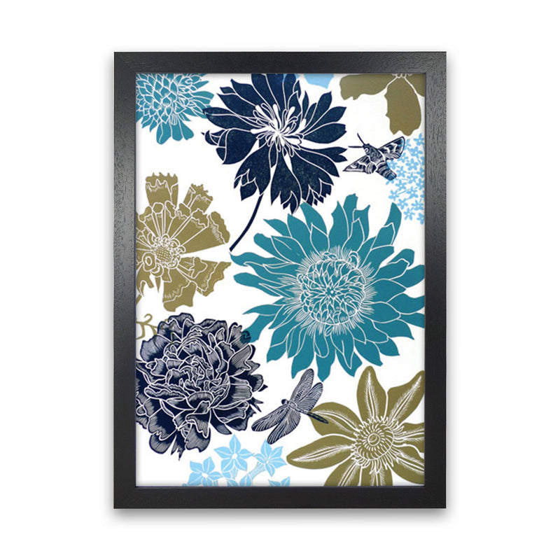 CottageGarden 9 postcard Art Print by Kate Heiss Black Grain