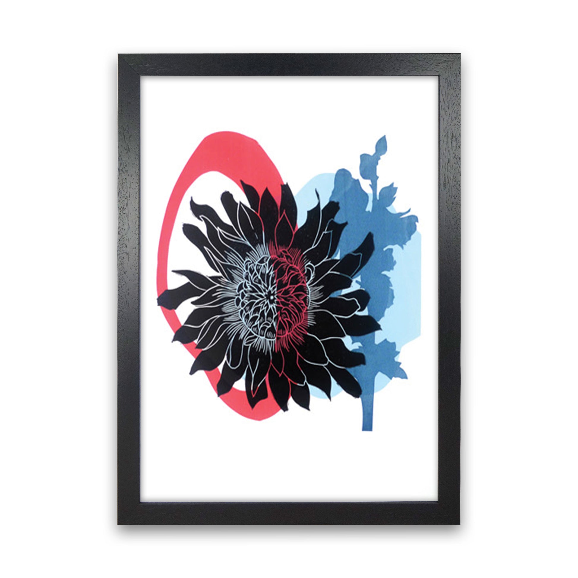 Dahlia PLpostcard Art Print by Kate Heiss Black Grain