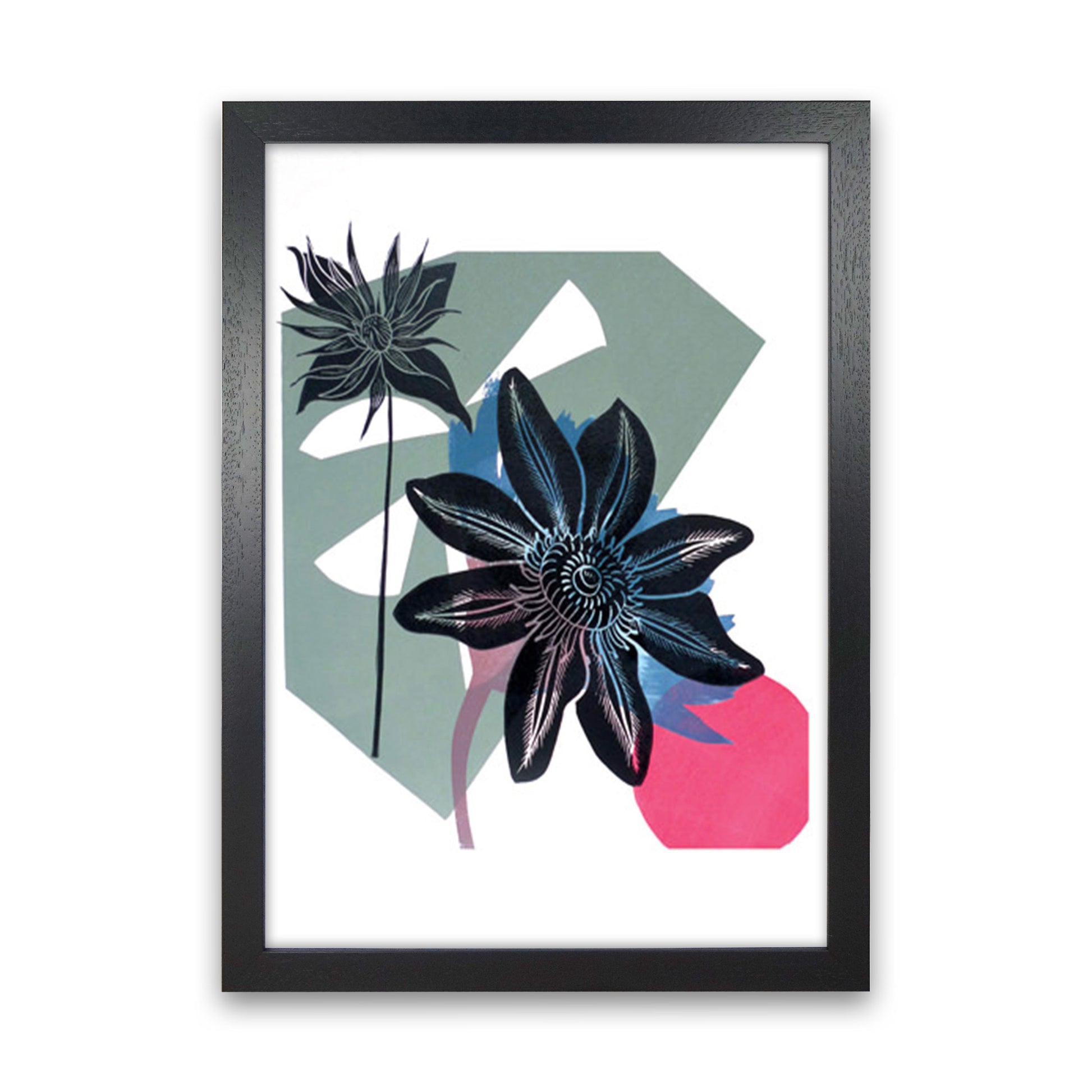 Aquilegia Art Print by Kate Heiss Black Grain