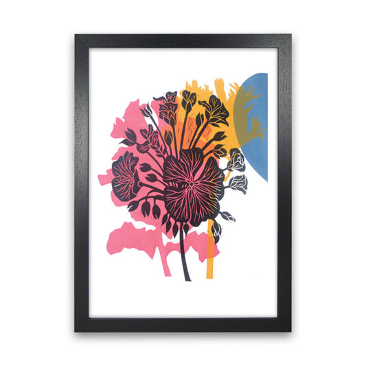 Geranium Art Print by Kate Heiss Black Grain