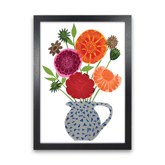 Big Happy Vase Art Print by Kate Heiss Black Grain
