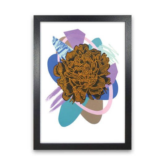 Peony 2 Series 1 Art Print by Kate Heiss Black Grain