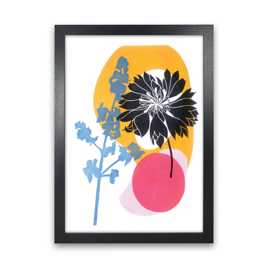 Cornflower Art Print by Kate Heiss Black Grain