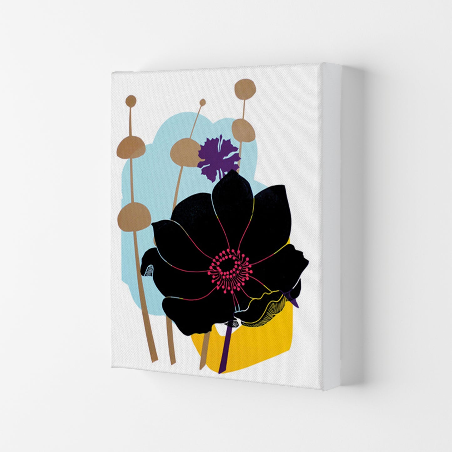 Anemone postcard Art Print by Kate Heiss Canvas