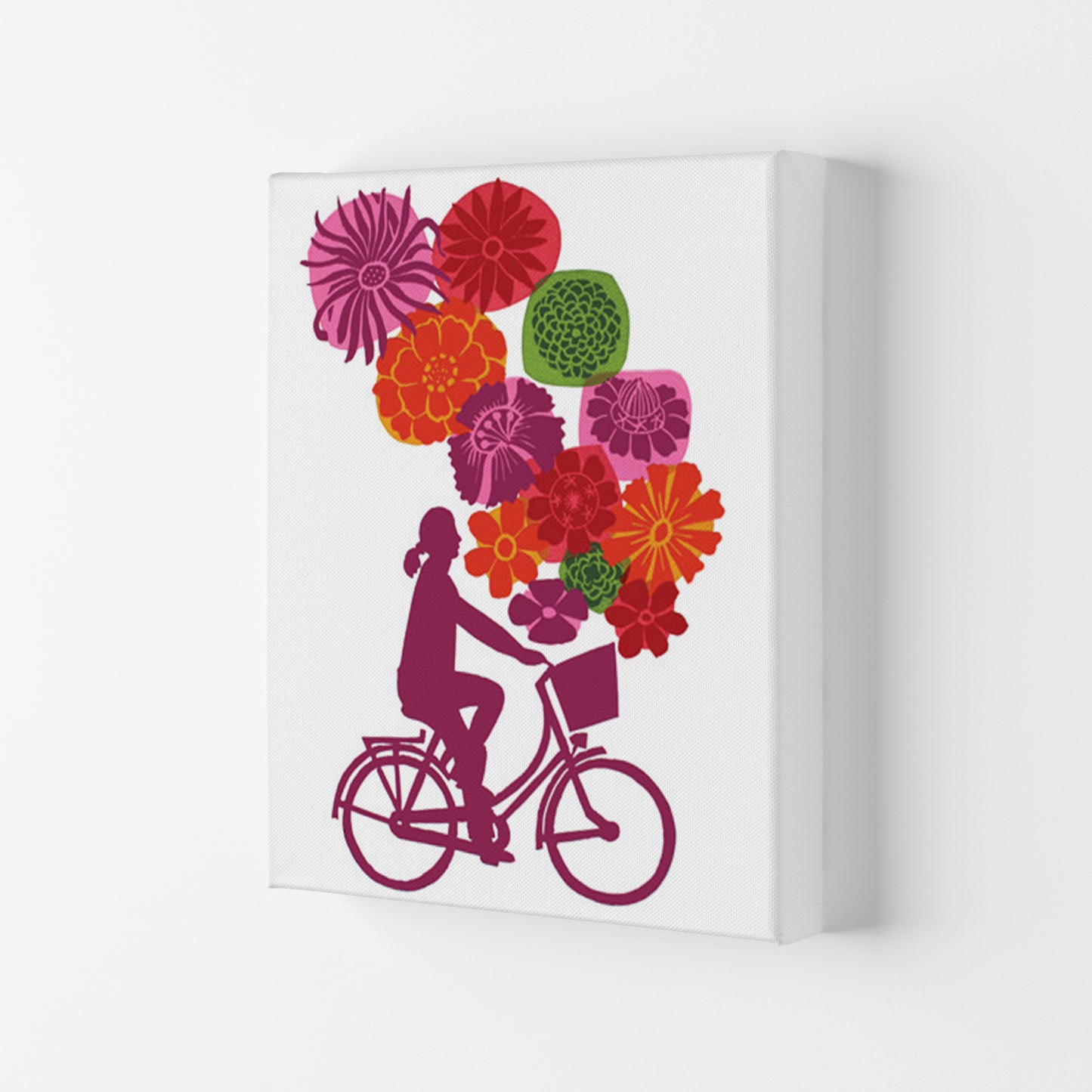 Bike Blooms Art Print by Kate Heiss Canvas