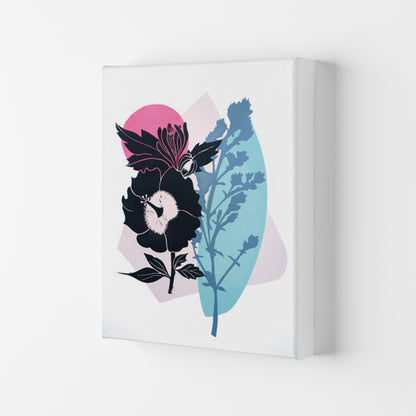 Hibiscus & Feverfew postcard Art Print by Kate Heiss Canvas