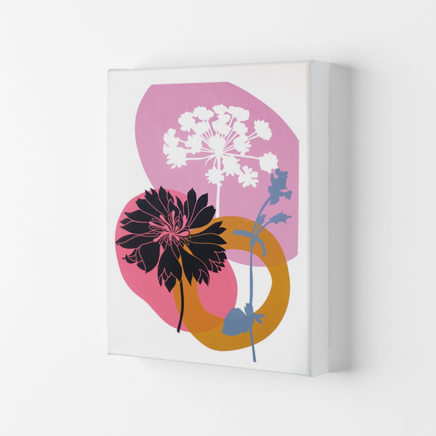 Cornflower & CowParsley postcard Art Print by Kate Heiss Canvas