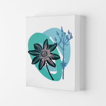 Clematis & Ragwort postcard Art Print by Kate Heiss Canvas