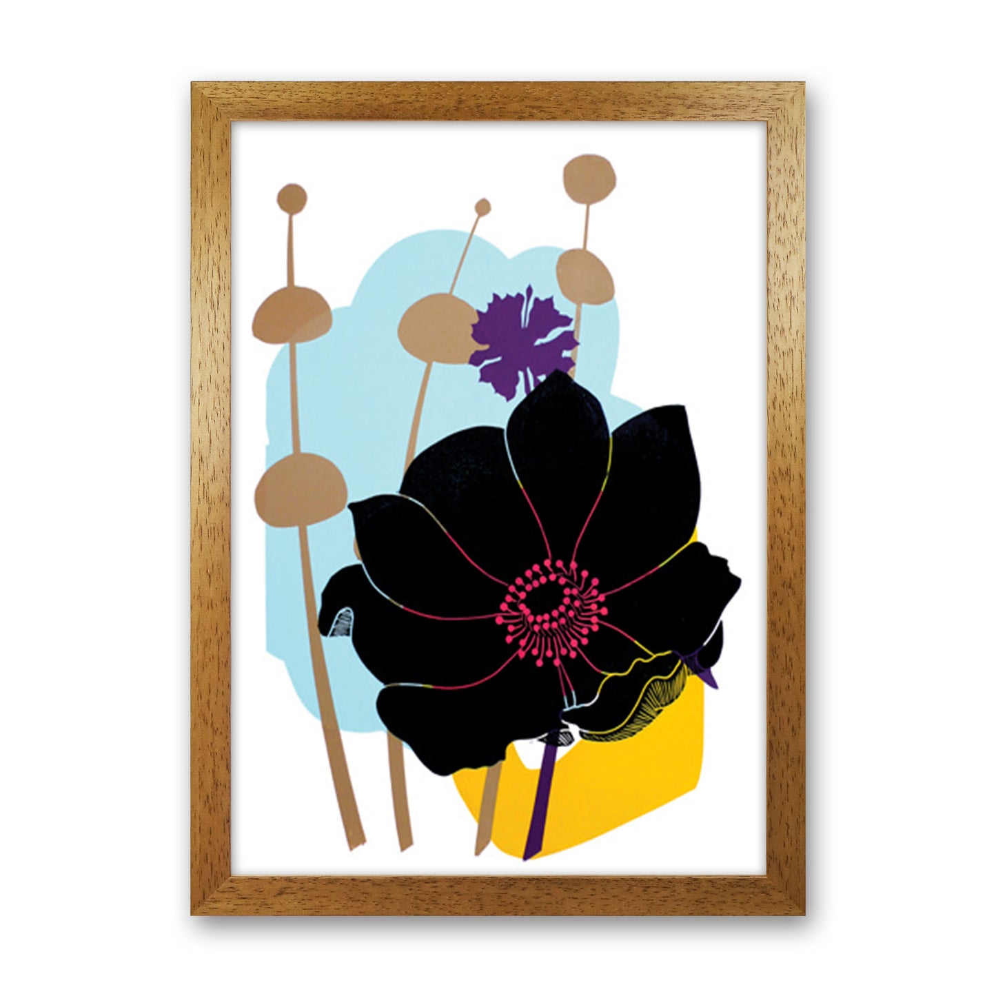 Anemone postcard Art Print by Kate Heiss Oak Grain