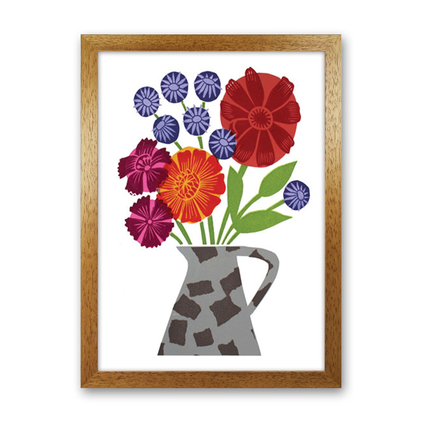 PatchVase Art Print by Kate Heiss Oak Grain