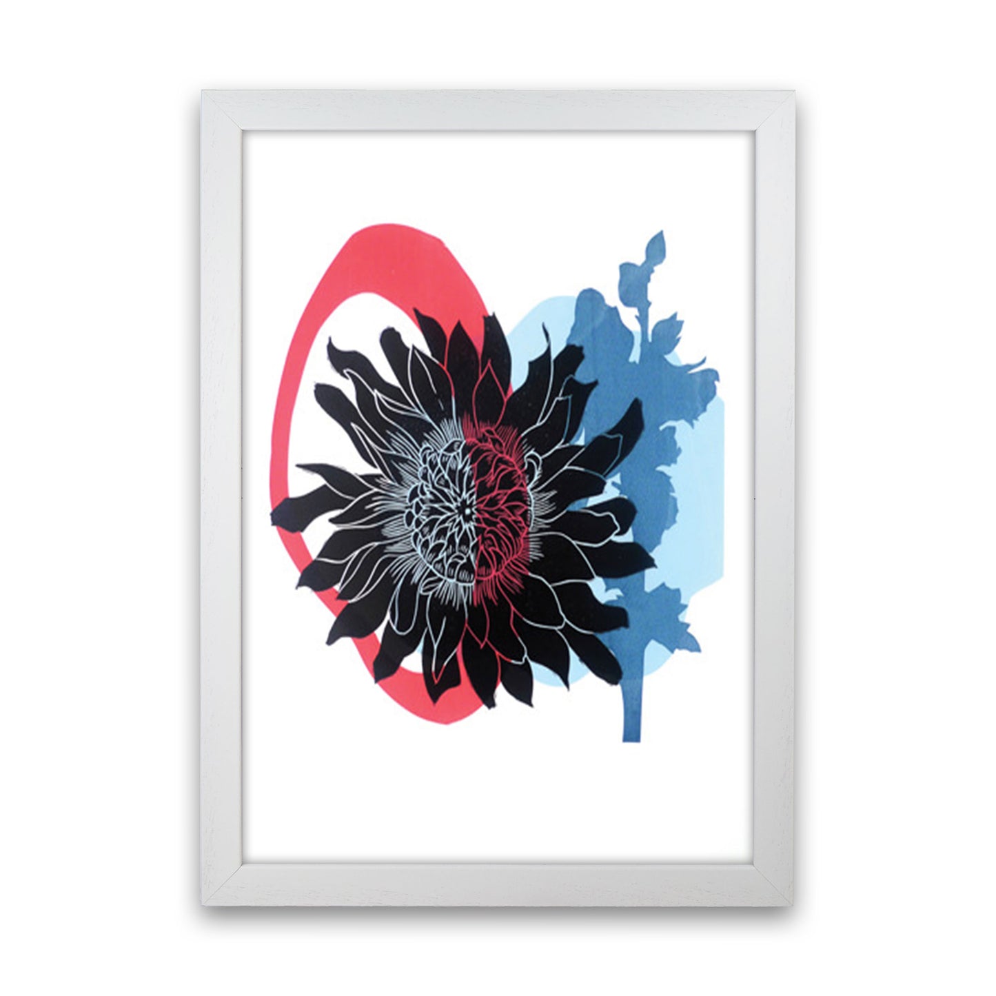 Dahlia PLpostcard Art Print by Kate Heiss White Grain