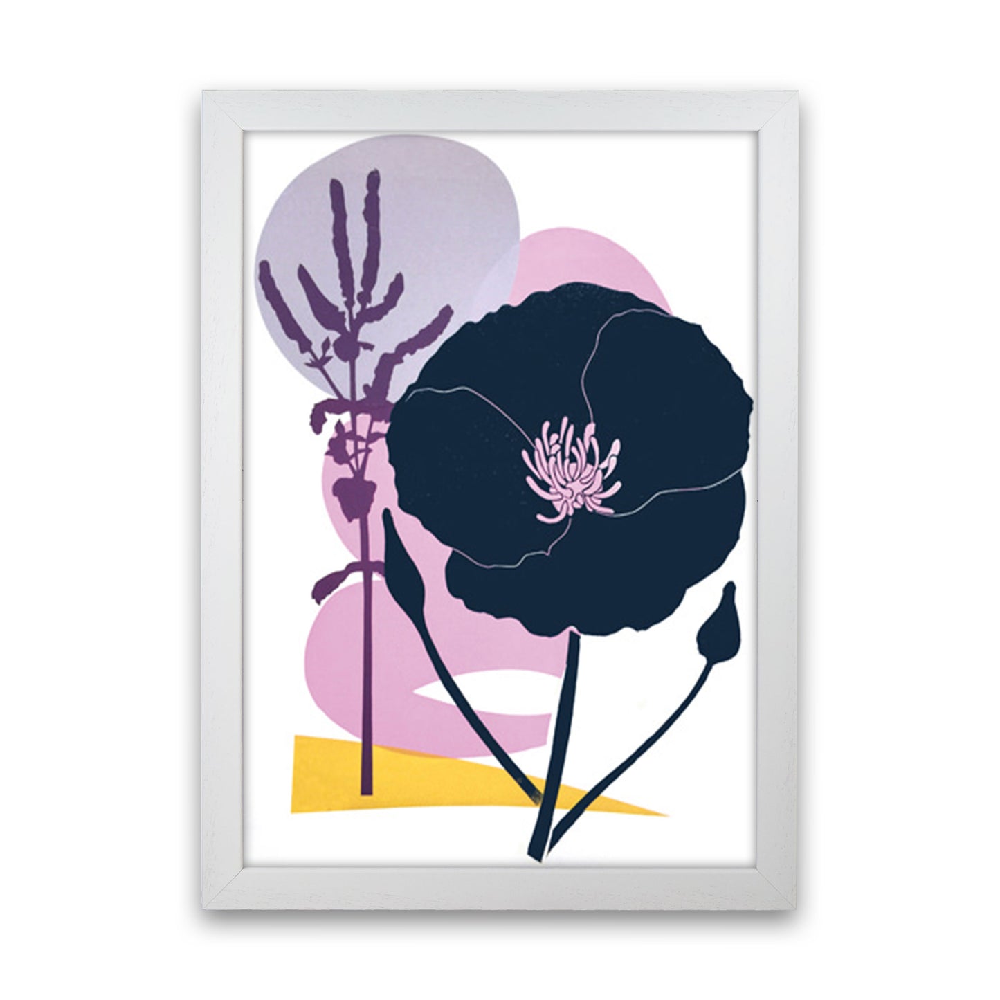 California Poppy postcard Art Print by Kate Heiss White Grain