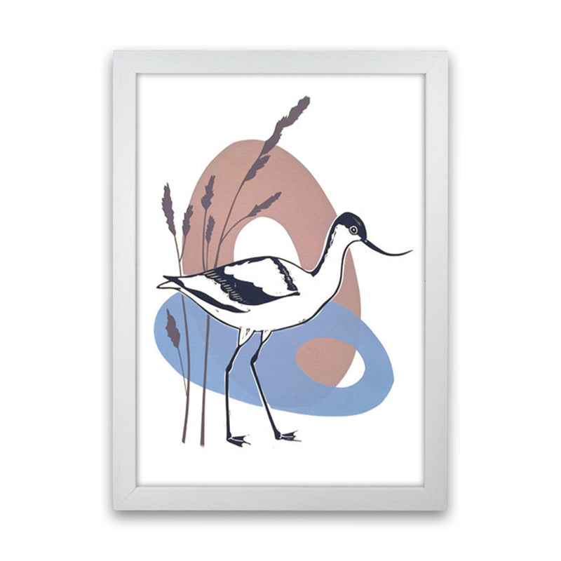 Avocet At Thornham Art Print by Kate Heiss White Grain