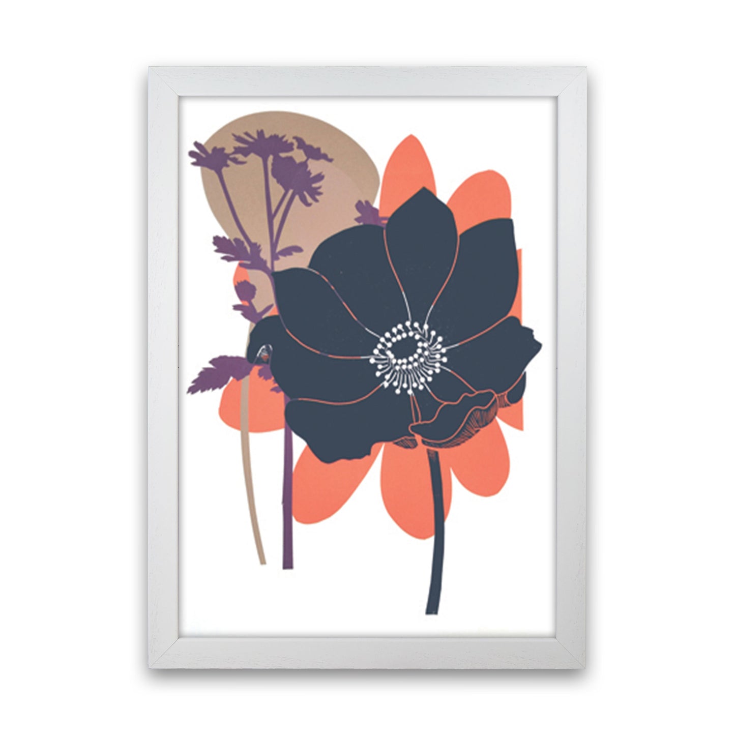 Anemone Coronaria Art Print by Kate Heiss White Grain