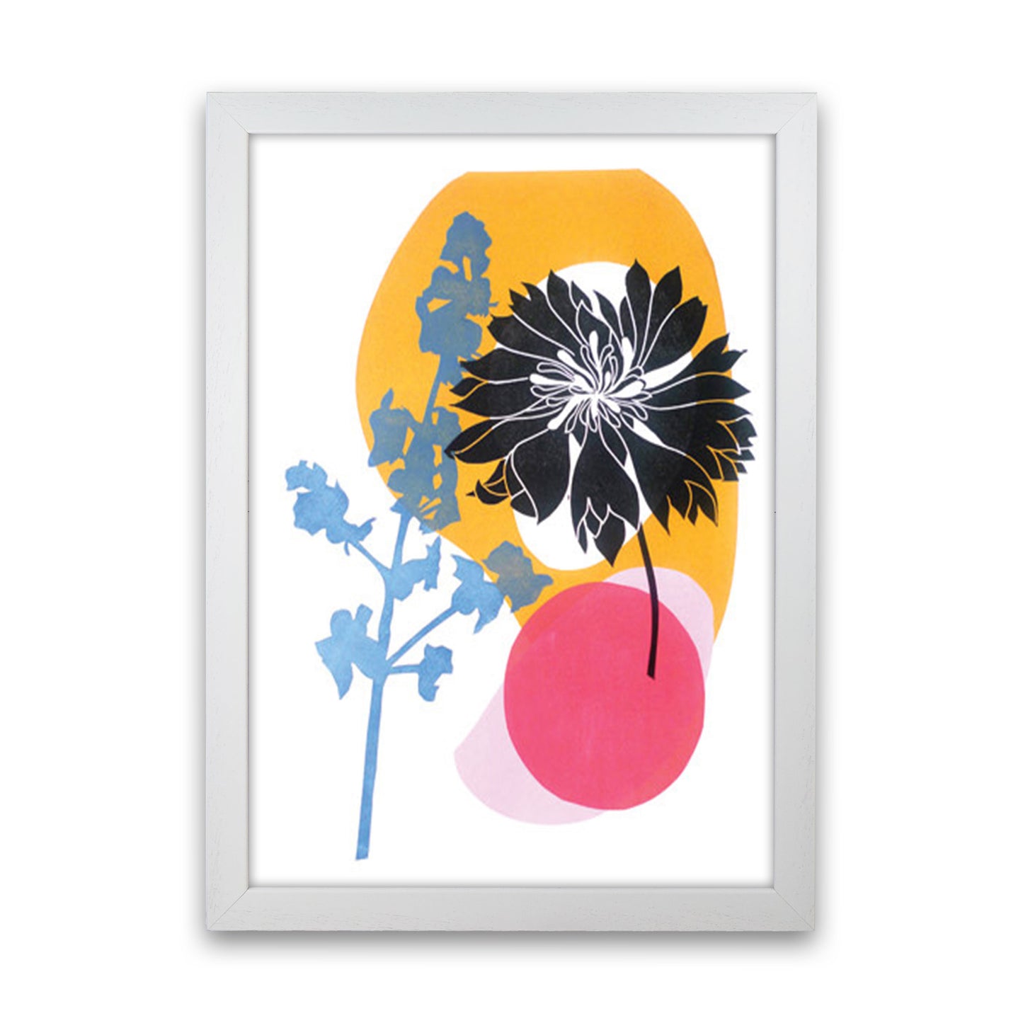 Cornflower Art Print by Kate Heiss White Grain