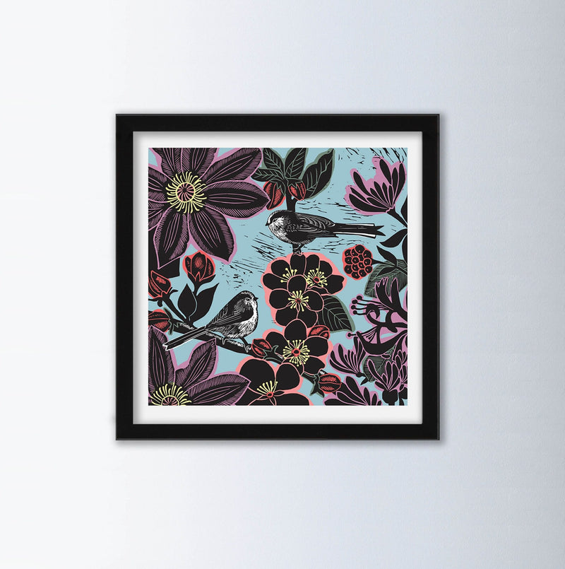 Spring Linocut Art Print By Kate Heiss