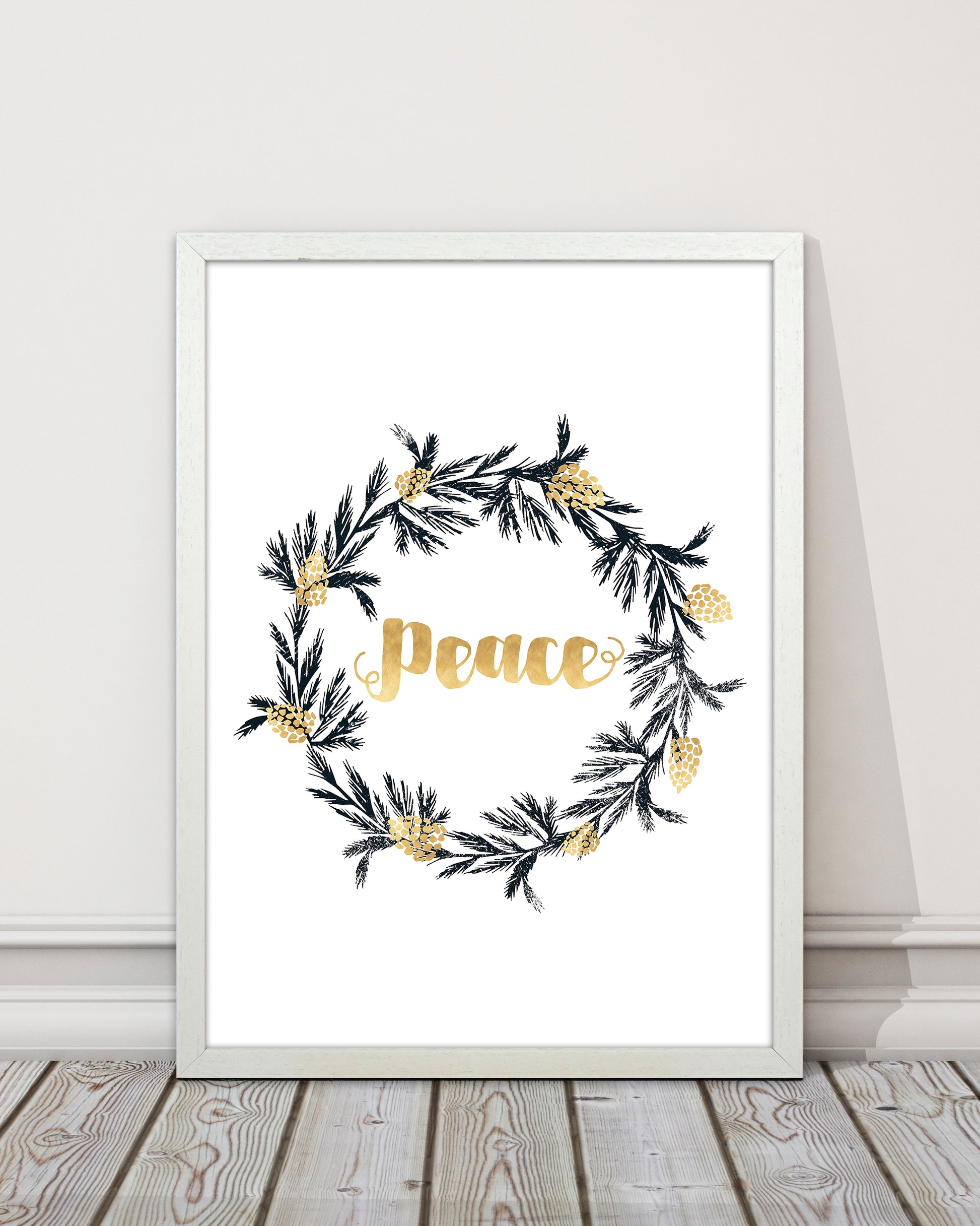 Peace Christmas Art Print by Kookiepixel