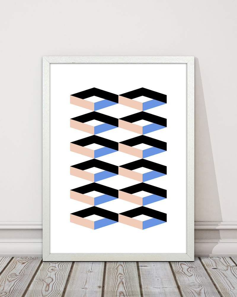 Cubes Geometric Art Print by Kookiepixel