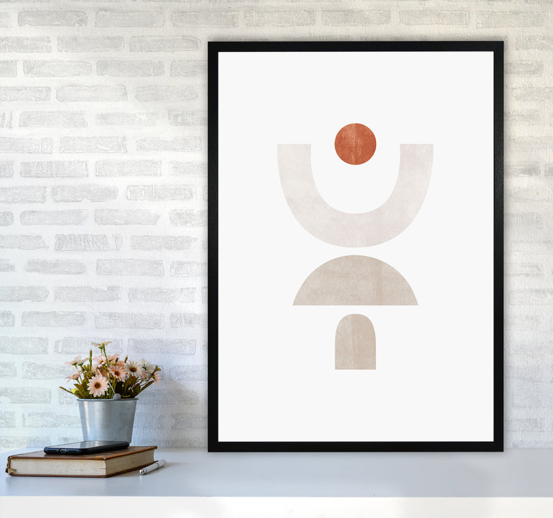 Abstract Geometric No 1 Art Print by Kookiepixel A1 White Frame