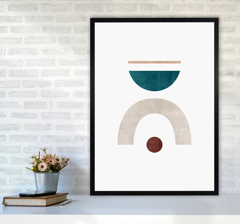 Abstract Geometric No 3 Art Print by Kookiepixel A1 White Frame