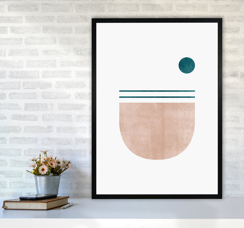 Abstract Geometric No 5 Art Print by Kookiepixel A1 White Frame