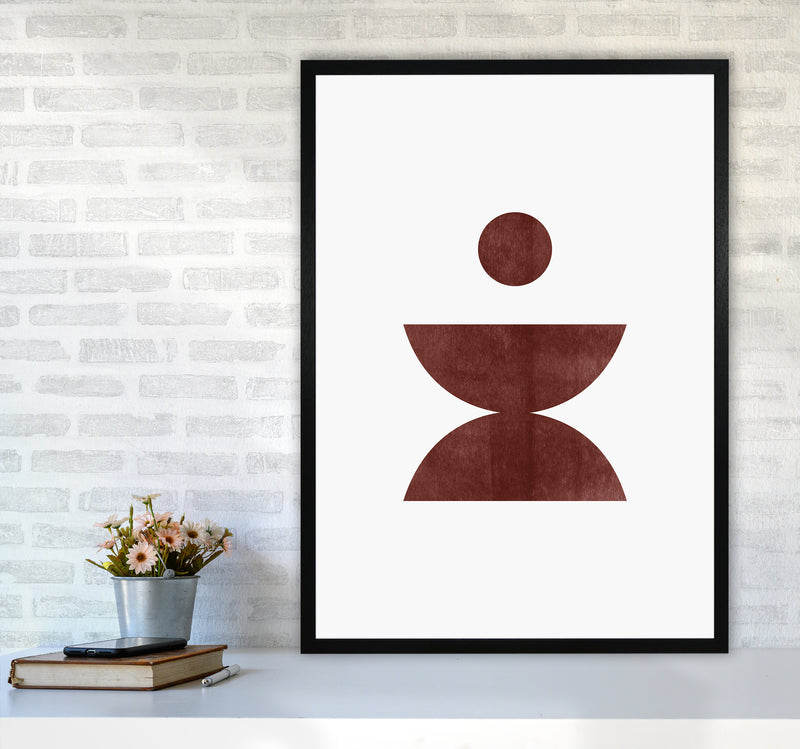Abstract Geometric No 4 Art Print by Kookiepixel A1 White Frame