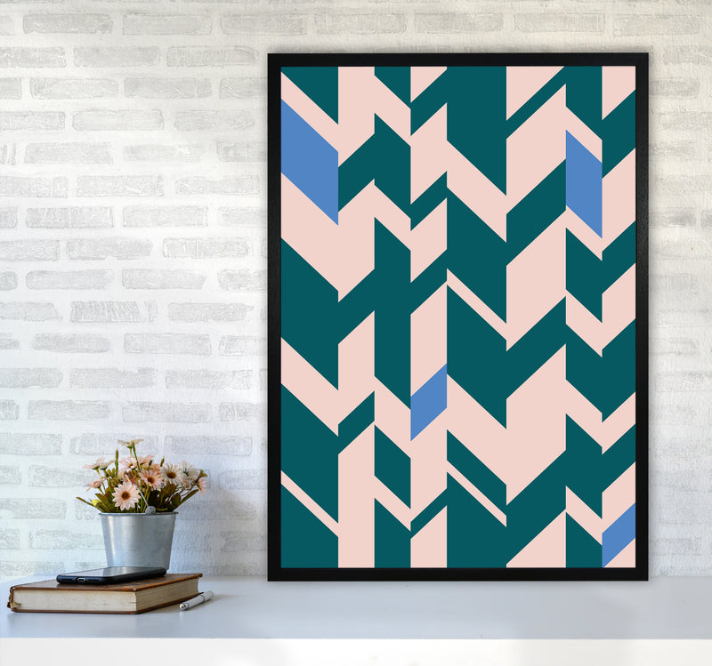 Chevron Art Print by Kookiepixel A1 White Frame