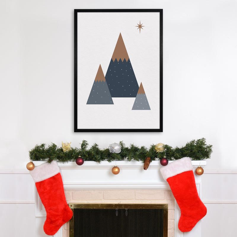 Geometric Trees Art Print by Kookiepixel A1 White Frame