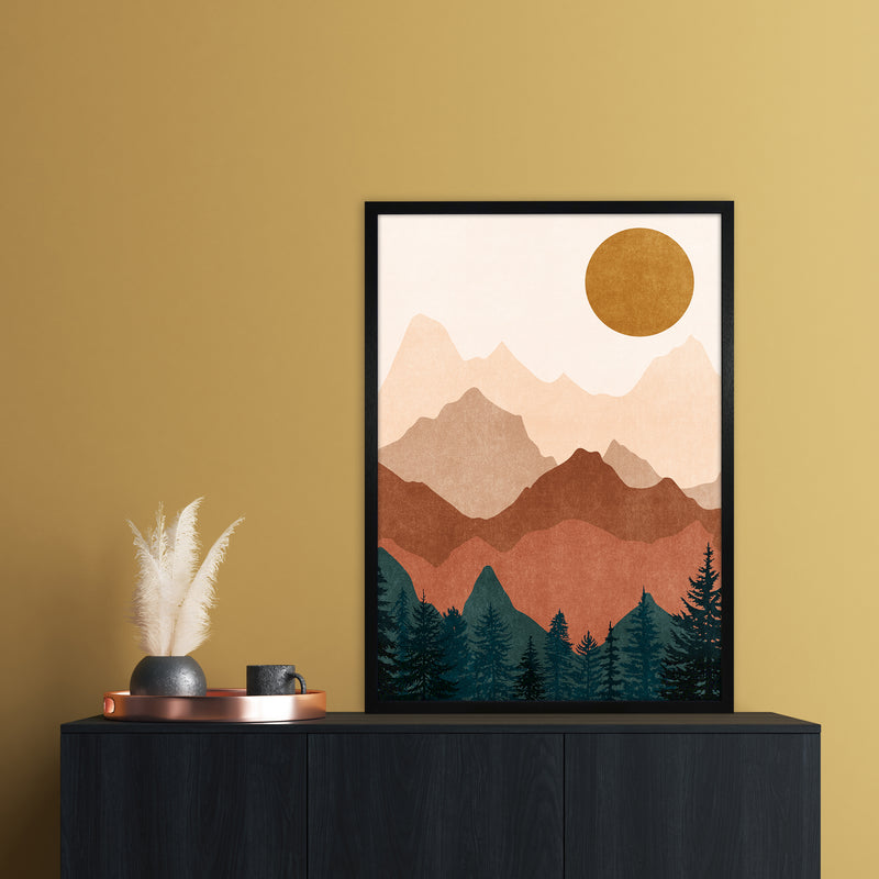 Sunset Peaks No 2 A1Black Frame