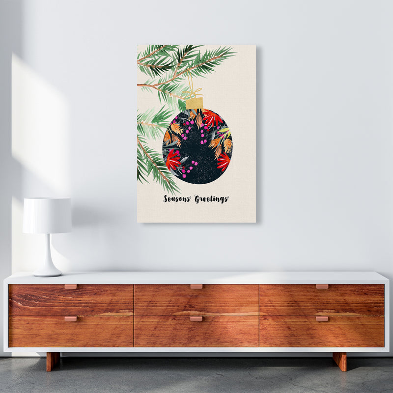 Seasons Greetings Christmas Art Print by Kookiepixel A1 Canvas