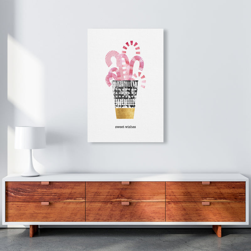 Sweet Wishes Christmas Art Print by Kookiepixel A1 Canvas
