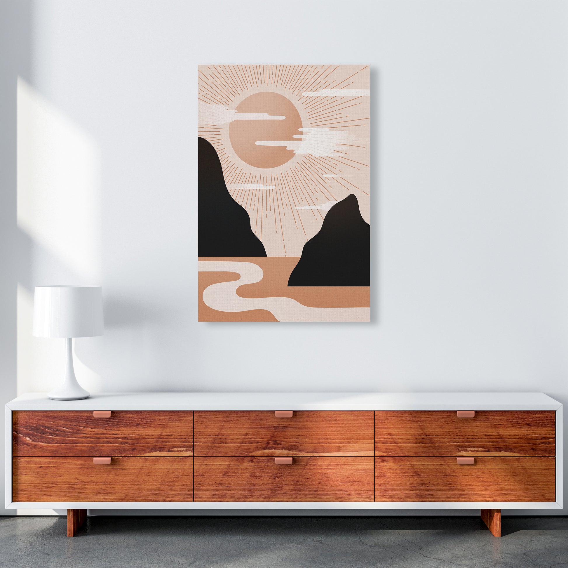 Morning Sunrise No 1 Art Print by Kookiepixel A1 Canvas