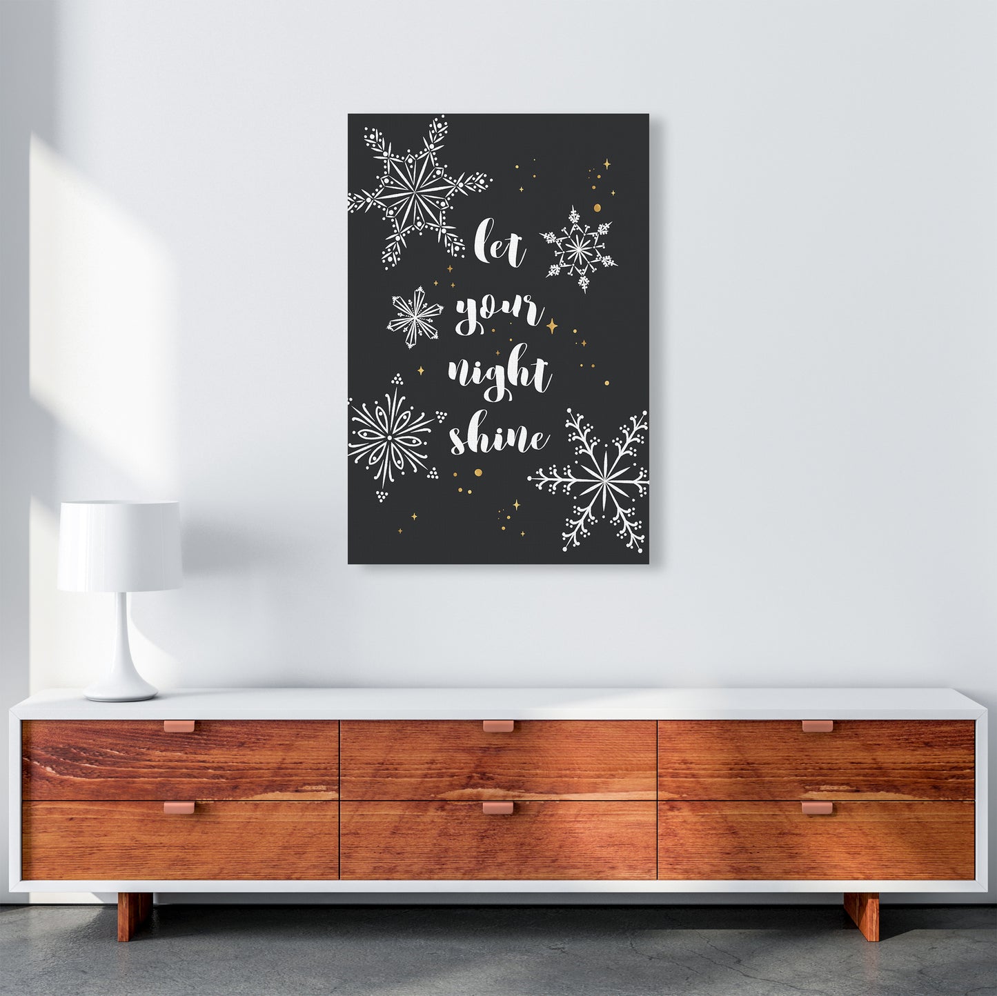 Shine Christmas Art Print by Kookiepixel A1 Canvas