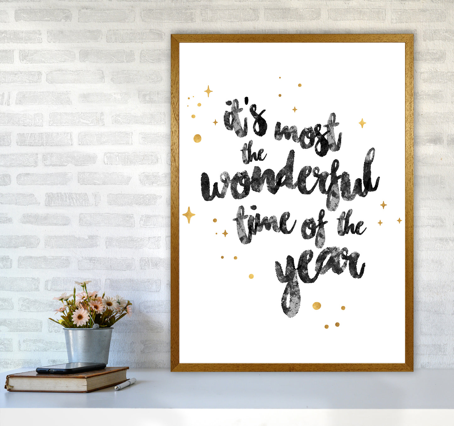 Wonderful time No 1 Christmas Art Print by Kookiepixel A1 Print Only