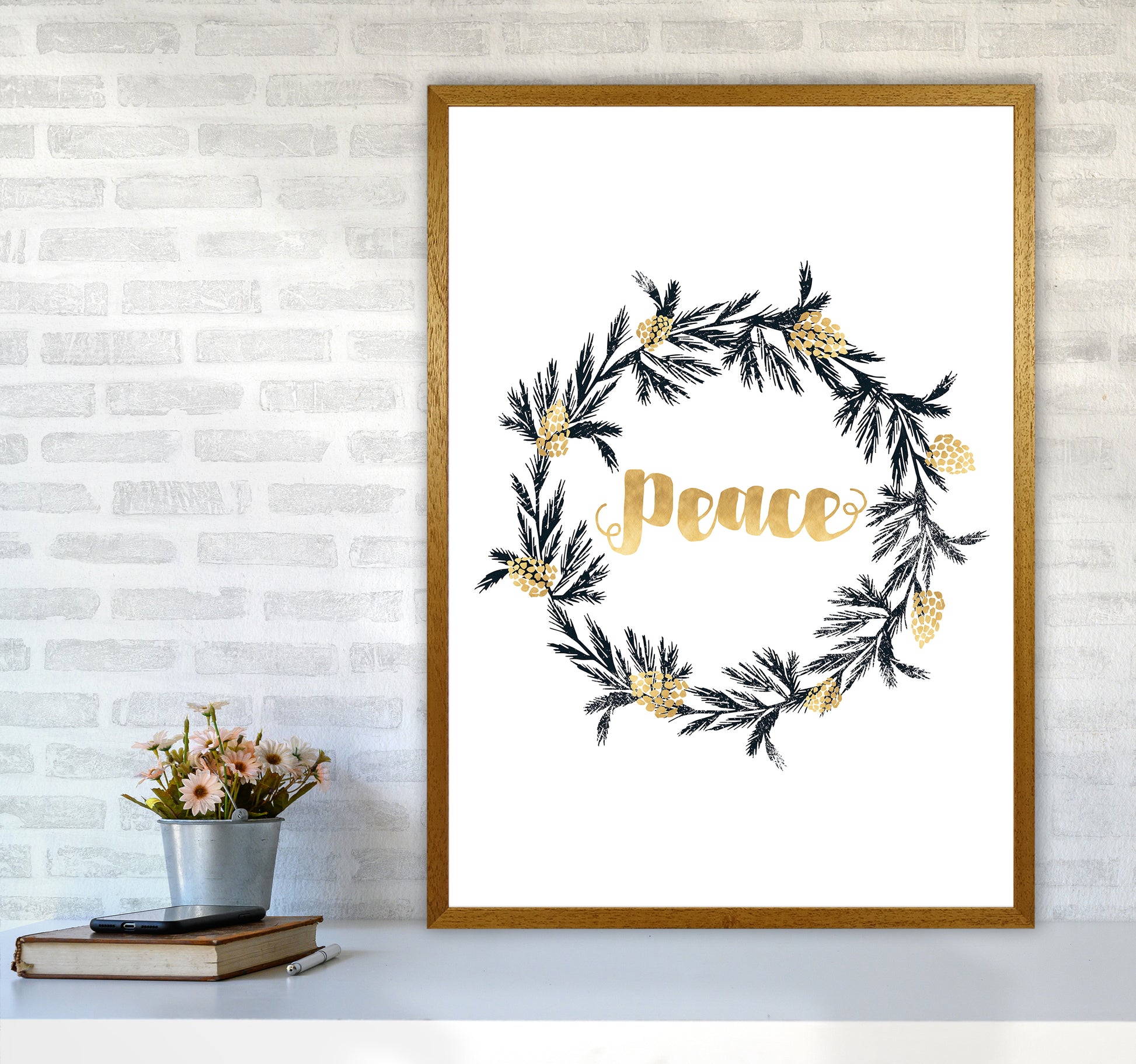 Peace Christmas Art Print by Kookiepixel A1 Print Only