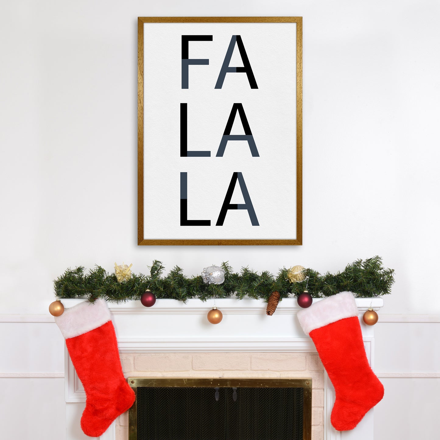 Falala Christmas Art Print by Kookiepixel A1 Print Only