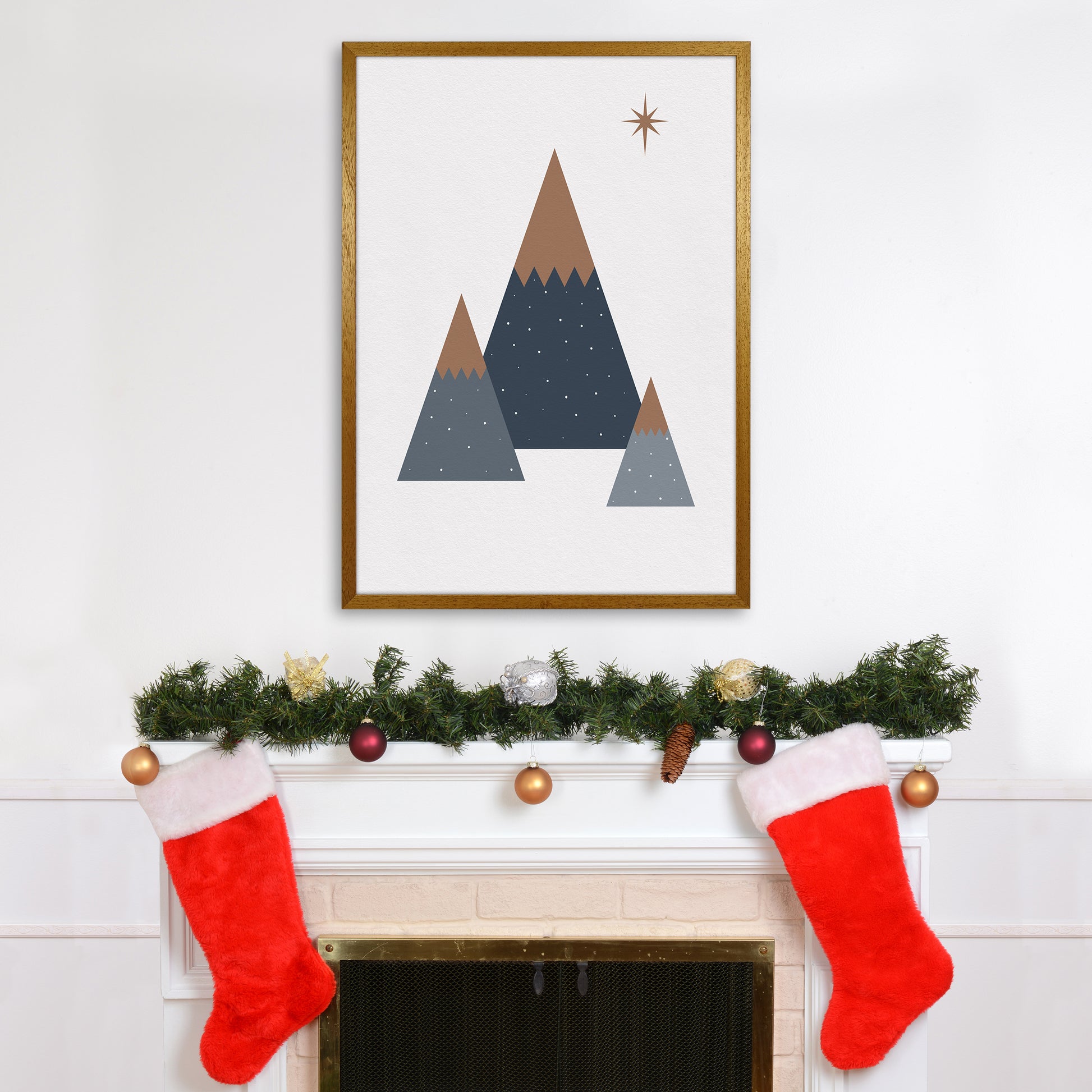 Geometric Trees Art Print by Kookiepixel A1 Print Only